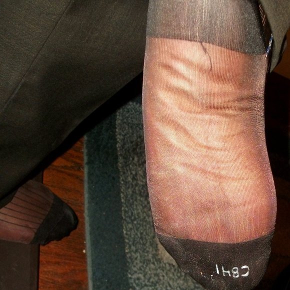 2PR Men's Sheer Brown Thick N Thin with Pattern, Cap Toe Cap Heel Socks - 10 -13 - Picture 13 of 13